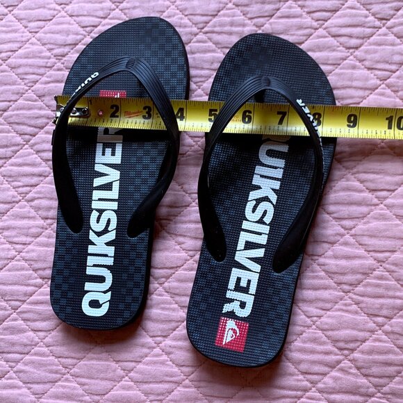 QUICKSILVER -  Black and White Sandals - Thongs - Men 6-7 - Picture 9 of 13